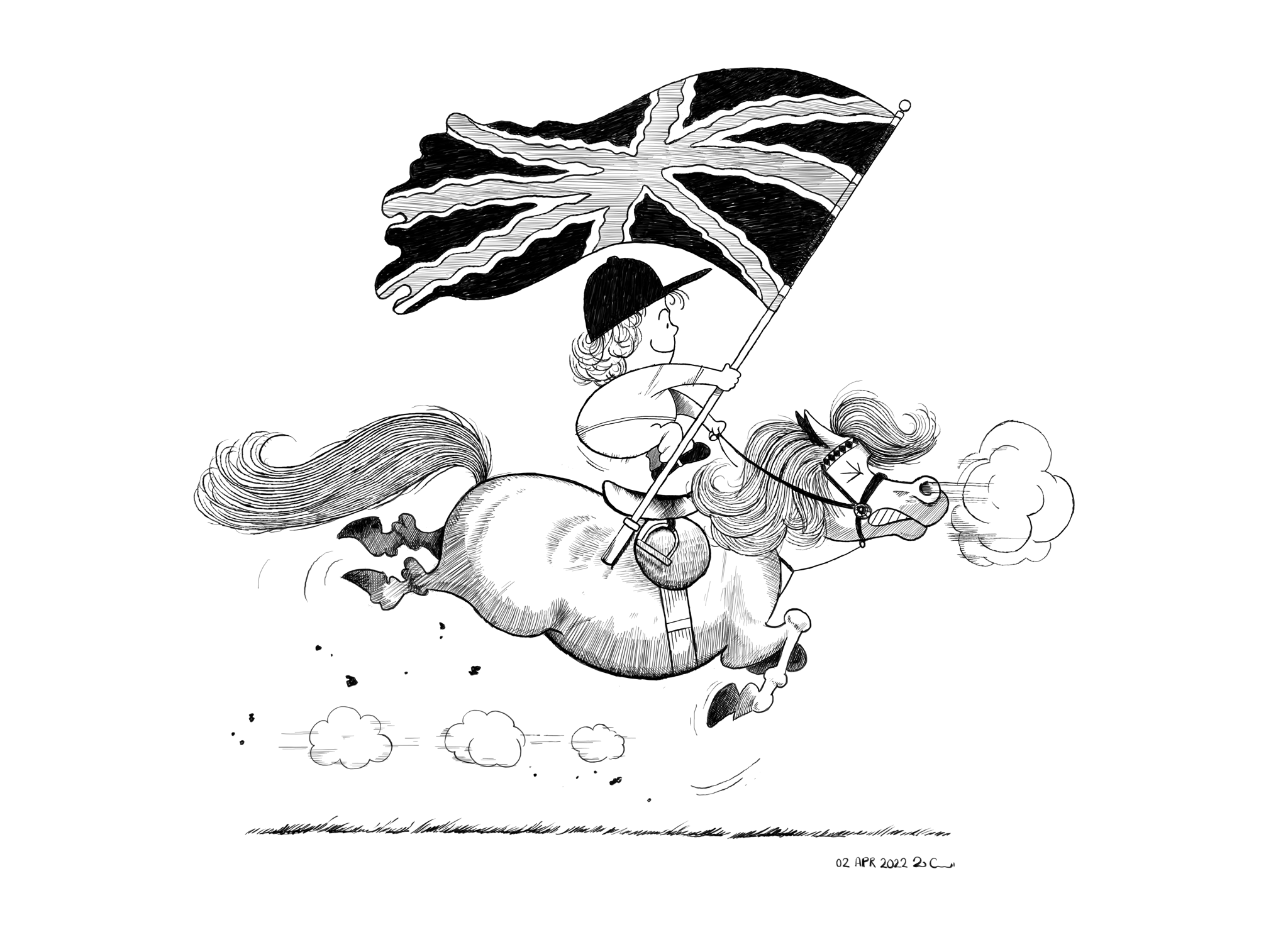 Norman Thelwell pony union flag