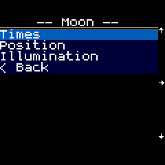 Astrocalc moon menu