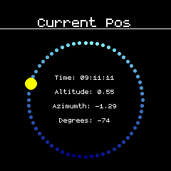 Astrocalc sun position