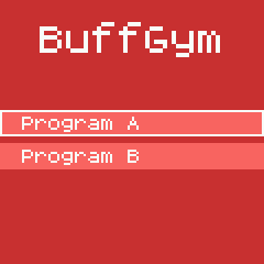 Buffgym workouts menu