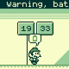 Mario clock low battery