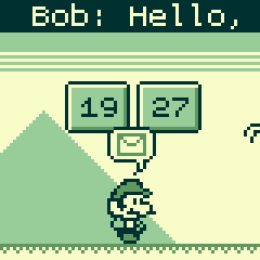 Mario clock text message