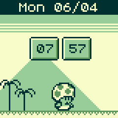 Mario clock Toad character